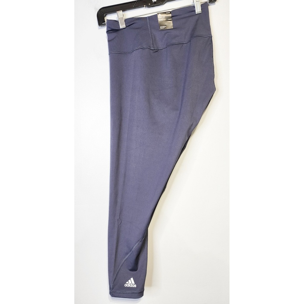 ADIDAS Women's‎ Size 2X Aeroready 7/8 Style Tight Fit High Rise Leggings Gray